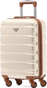 Flight Knight Lightweight 4 Wheel ABS Hard Case Suitcases Cabin Carry On Hand Luggage Approved for Over 100 Airlines Including easyJet, British Airways, RyanAir, Virgin Atlantic, Emirates & Many More