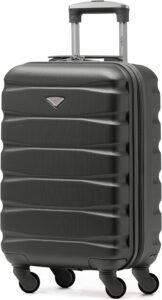 Flight Knight Lightweight 4 Wheel ABS Hard Case Suitcases Cabin Carry On Hand Luggage Approved for Over 100 Airlines Including easyJet, British Airways, RyanAir, Virgin Atlantic, Emirates & Many More