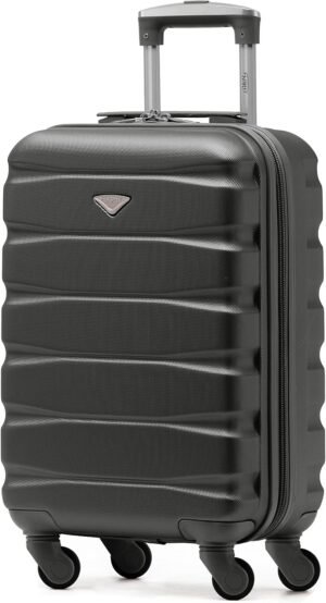 Flight Knight Lightweight 4 Wheel ABS Hard Case Suitcases Cabin Carry On Hand Luggage Approved for Over 100 Airlines Including easyJet, British Airways, RyanAir, Virgin Atlantic, Emirates & Many More