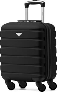 Flight Knight Lightweight 4 Wheel ABS Hard Case Suitcases Cabin Carry On Hand Luggage Approved for Over 100 Airlines Including British Airways, Ryanair & easyJet Approved Free Carry On 45x36x20cm