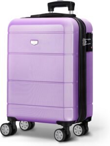 LUGG 20 Inch Jetset Lightweight Travel Carry On Suitcase, ABS, Water Resistant & TSA Lock - Easyjet Overhead (55x35x22cm)