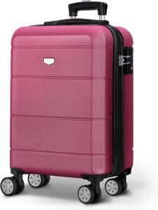 LUGG 20 Inch Jetset Lightweight Travel Carry On Suitcase, ABS, Water Resistant & TSA Lock - Easyjet Overhead (55x35x22cm)