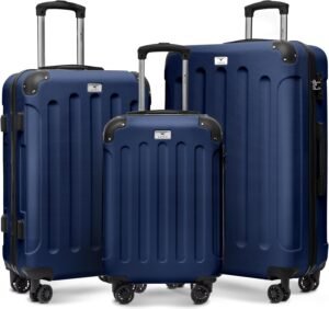 LUGG Travel Suitcase Set - Skywander 3-Piece Hard Shell Luggage, 20" 24" 28" Strong & Lightweight with Secure TSA Lock, Smooth 360° Wheels & Resilient Handle - Airline Approved