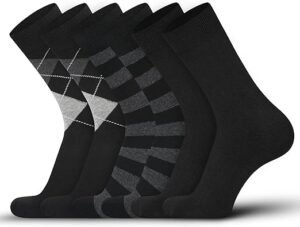 DarkCom Men's Smart Durable Socks 6 or 10 Pairs Cotton Socks