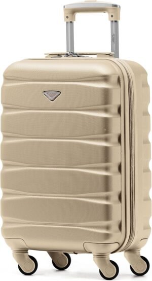 Flight Knight Lightweight 4 Wheel ABS Hard Case Suitcases Cabin Carry On Hand Luggage Approved for Over 100 Airlines Including easyJet, British Airways, RyanAir, Virgin Atlantic, Emirates & Many More