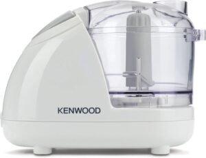 Kenwood Mini Chopper, 0.35 Litre Dishwasher Safe Bowl, 2 Speeds, Rubber Feet for Food Chopper Stability, 300 W, CH180B, Assorted