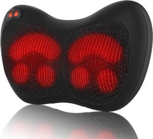 iKristin Back Neck Massager, Shiatsu Lower Back Massager Neck Massage Pillow with Heat - Deep Tissue Kneading for Shoulder,Neck,Back,Legs, Gifts for Men/Women/Mom/Dad, Massage at Home,Car