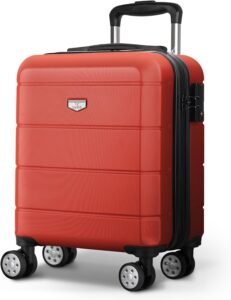 LUGG 15 Inch Jetset Lightweight Travel Cabin Bag Carry On Approved Suitcase ABS Shell Protection Water Resistant & Safe Locking System Easyjet Free Under seat Luggage (45x36x20cm)
