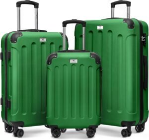 LUGG Travel Suitcase Set - Skywander 3-Piece Hard Shell Luggage, 20" 24" 28" Strong & Lightweight with Secure TSA Lock, Smooth 360° Wheels & Resilient Handle - Airline Approved