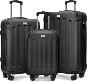 LUGG Travel Suitcase Set - Skywander 3-Piece Hard Shell Luggage, 20" 24" 28" Strong & Lightweight with Secure TSA Lock, Smooth 360° Wheels & Resilient Handle - Airline Approved