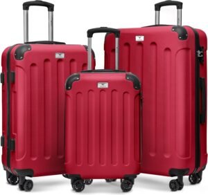 LUGG Travel Suitcase Set - Skywander 3-Piece Hard Shell Luggage, 20" 24" 28" Strong & Lightweight with Secure TSA Lock, Smooth 360° Wheels & Resilient Handle - Airline Approved