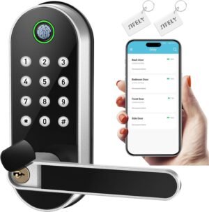 Sifely Keyless Entry Door Lock, Keypad Door Lock, Keyless Door Lock, Fingerprint Door Lock, Biometric Door Lock, Keypad Entry Door Lock, Passcode Code Door Lock, Digital Smart Door Lock (Smart Lock)