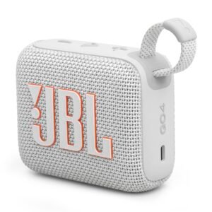 JBL Go4 Ultra-portable waterproof speaker with AURACAST, Powerful Audio, Dustproof, Wireless Bluetooth Streaming, 7 Hours of Playtime,White