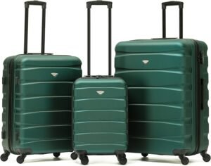 Flight Knight Set of 3 Lightweight 4 Wheel ABS Hard Case Suitcases Cabin & Hold Luggage Options Approved for Over 100 Airlines Including easyJet, British Airways, Ryanair, Jet2 & Many More