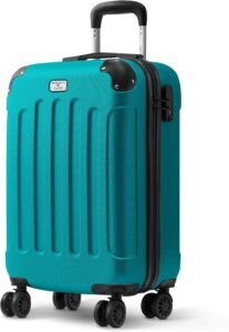 LUGG 20 Inch Skywander Lightweight Travel Cabin Bag - Carry On Approved Suitcase, ABS Shell Protection, Water Resistant & Safe Locking System - Easyjet Overhead Compliant (55x20x35cm)
