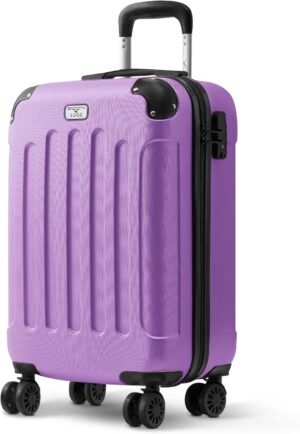 LUGG 20 Inch Skywander Lightweight Travel Cabin Bag - Carry On Approved Suitcase, ABS Shell Protection, Water Resistant & Safe Locking System - Easyjet Overhead Compliant (55x20x35cm)