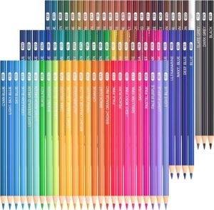 Shuttle Art 80 Colours Colouring Pencils Set, Coloured Pencils for Beginner Kids Colouring, Soft Core Colour Pencils, Regular Colour Drawing Art Pencils for Adults Artists Colouring book, Sketching