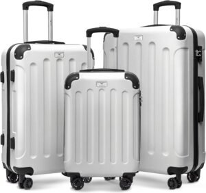 LUGG Travel Suitcase Set - Skywander 3-Piece Hard Shell Luggage, 20" 24" 28" Strong & Lightweight with Secure TSA Lock, Smooth 360° Wheels & Resilient Handle - Airline Approved