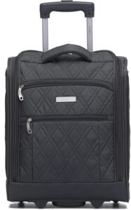 Flight Knight 45x36x20cm easyJet Underseat Carry On Non Priority Approved Hand Luggage Case - 2 Wheels - Ultra Lightweight Durable Soft Case Textile Cabin Suitcase