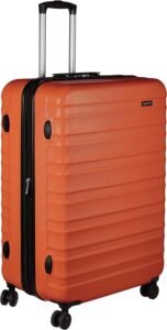 Amazon Basics Hardside Luggage ABS Hard-Shell Spinner/Suitcase with 4 Wheels, 78 cm, Burnt Orange