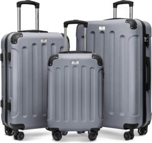 LUGG Travel Suitcase Set - Skywander 3-Piece Hard Shell Luggage, 20" 24" 28" Strong & Lightweight with Secure TSA Lock, Smooth 360° Wheels & Resilient Handle - Airline Approved