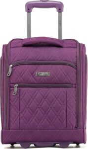 Flight Knight easyJet Underseat Carry On Non Priority Approved Hand Luggage Case - 2 Wheels - Ultra Lightweight Durable Soft Case Textile Cabin Suitcase 42x35x20cm