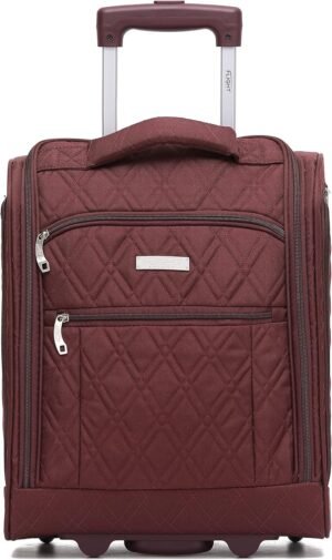 Flight Knight 45x36x20cm easyJet Underseat Carry On Non Priority Approved Hand Luggage Case - 2 Wheels - Ultra Lightweight Durable Soft Case Textile Cabin Suitcase