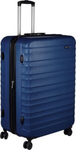 Amazon Basics Hardside Luggage ABS Hard-Shell Spinner/Suitcase with 4 Wheels, 78 cm, Navy Blue