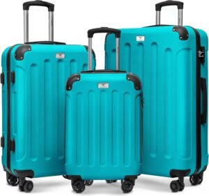 LUGG Travel Suitcase Set - Skywander 3-Piece Hard Shell Luggage, 20" 24" 28" Strong & Lightweight with Secure TSA Lock, Smooth 360° Wheels & Resilient Handle - Airline Approved