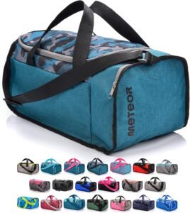Sports Bag Gym Holdall Men Women Duffel Shoulder Fitness Bag Swimming Pool Bag Travel Holiday Strap Cabin Luggage Weekender Overnight Camping Small 20L Large 40L