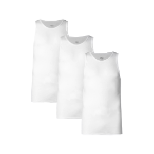 3pk Pure Cotton Sleeveless Vests