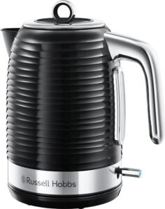 24361 Inspire Electric Fast Boil Kettle, 3000 W, 1.7 Litre, Black with Chrome Accents