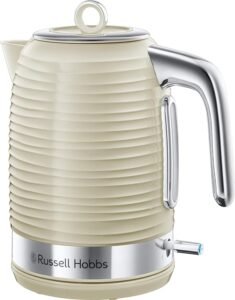 24364 Inspire Electric Kettle, 1.7 Litre Cordless Hot Water Dispenser with 1 Cup 45 Second Fast Boil, Cream, 3000 W