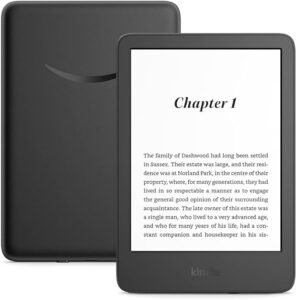Kindle (2022 release) | The lightest and most compact Kindle, now with a 6", 300 ppi high-resolution display and double the storage | With ads | Black