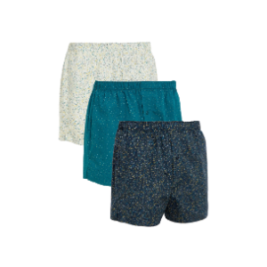 3pk Pure Cotton Assorted Woven Boxers