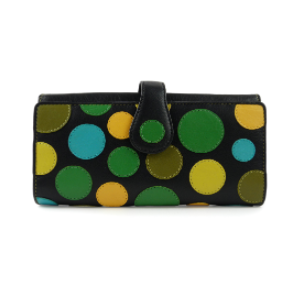 Ladies Leather Polka Large Flap Over Purse/Wallet?
