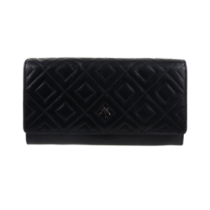 Ladies Luxurious Quilt Leather Flap Over Purse/Wallet