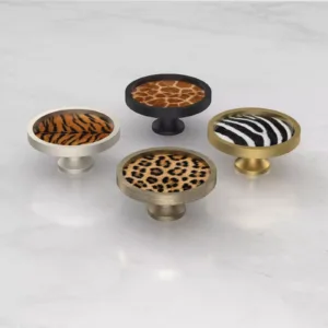Animal Print Decorative Drawer Door Cupboard Cabinet Knobs Handles