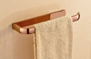 Bathroom Wall Mount Rose Gold Brass Towel Ring Towel Rack Holder Towel Bar