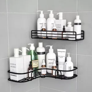 1/2PCS Bathroom Shower Wall Mount Storage Holder With Suction Cup No Drilling
