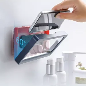 Universal Waterproof Wall Mount Shower Phone Holder Bathroom Storage Case Cover