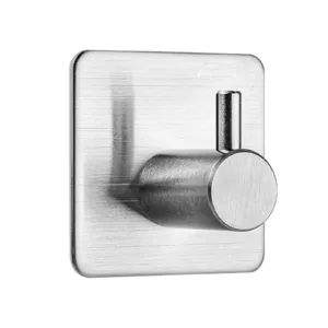 Self Adhesive Hooks 1-10 Strong Heavy Duty 3M Sticky Coat Door Towel Rack Silver