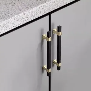 1-50PC 128mm Alloy Luxury Bicolor Splicing Cabinet Handles Pulls Kitchen Drawer
