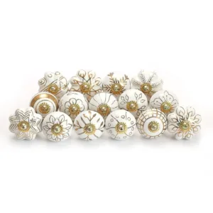 Hardware Ceramic Knobs Cupboard Pulls Handles Cabinet Knobs Pack of 20