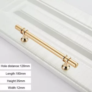 5" C.C Kitchen Cabinet Pulls Alloy Bedroom Drawer T Bar Handles Door Gold Knobs