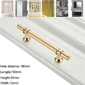 1-500PACK Gold Kitchen Cabinet Handles Bar Pulls Bathroom Drawer Knobs Wardrobe