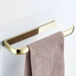 High Quality Brass Wall Mounted Bathroom Towel Rack Towel Bar Rail Holder Gold