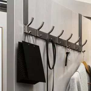 Over The Door Hanger 7 Hooks Clothes Coat Jacket Rack Towel Holder Storage