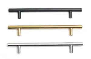 Brushed T BAR KITCHEN DOOR HANDLE CABINET DOOR CUPBOARD DRAWER FURNITURE PULL UK