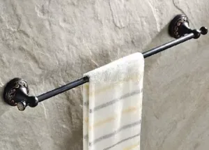 Oil Rubbed Bronze Bathroom Wall Mount Single Bar Towel Rack Holders wba461